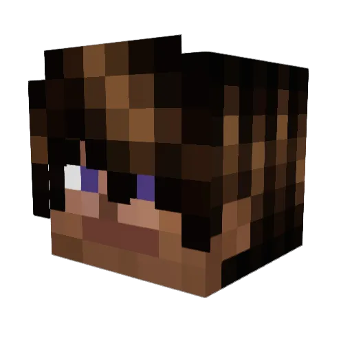 aivalip Minecraft avatar head, 3D render