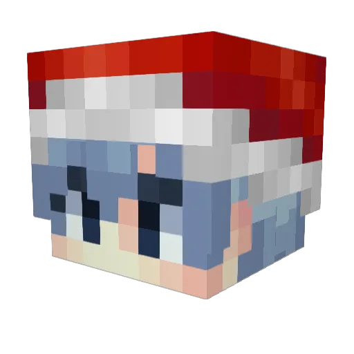 aiwen26 Minecraft avatar head, 3D render