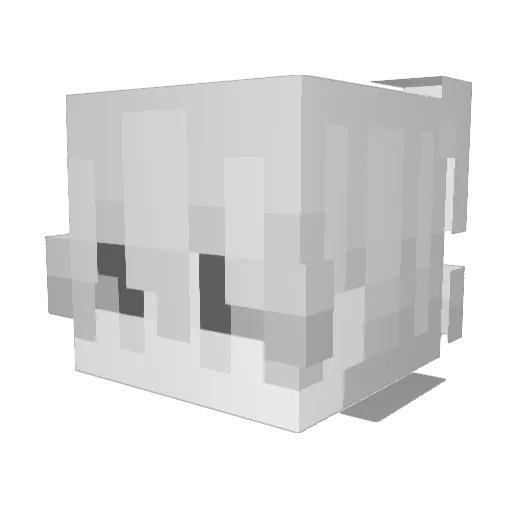 aixue1 Minecraft avatar head, 3D render