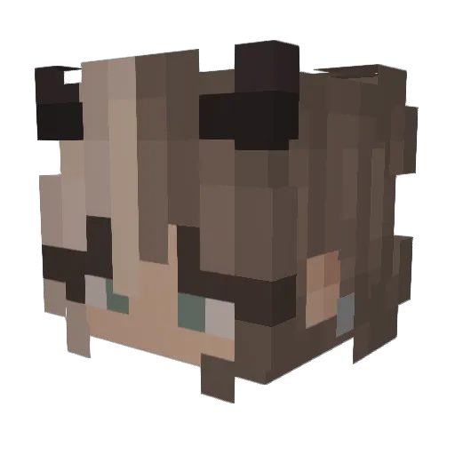 aixuks Minecraft avatar head, 3D render