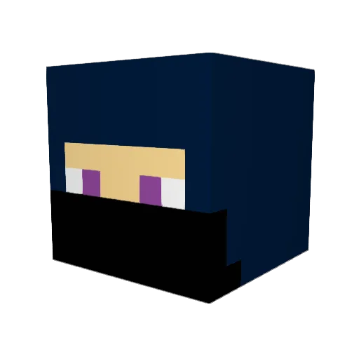 aj0199 Minecraft avatar head, 3D render