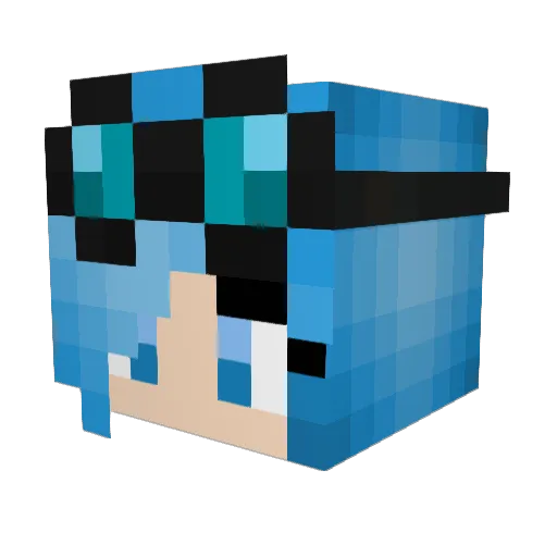 ajCatGamer Minecraft avatar head, 3D render