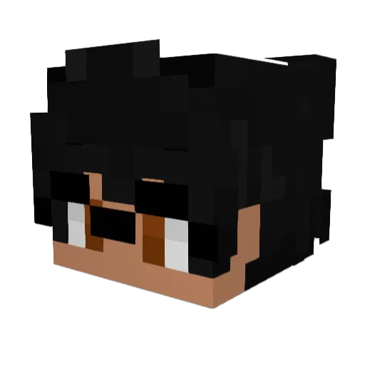 ajablues Minecraft avatar head, 3D render