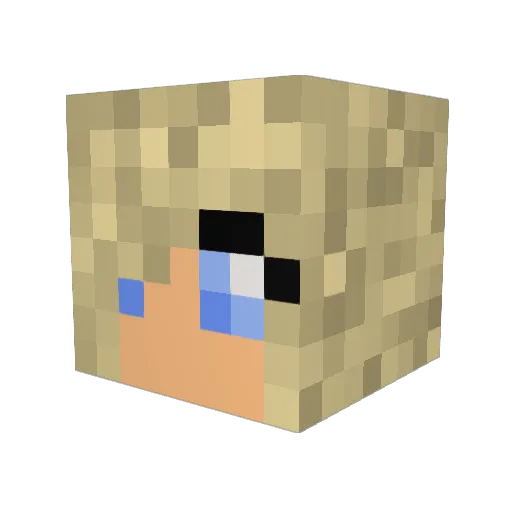 ajacks08 Minecraft avatar head, 3D render