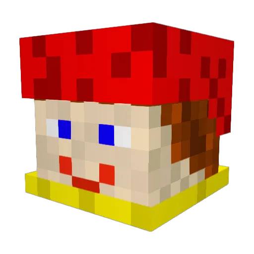 ajaeb Minecraft avatar head, 3D render
