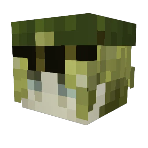 ajammyy Minecraft avatar head, 3D render