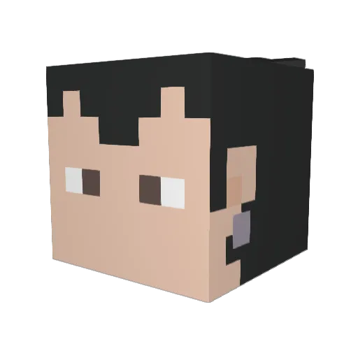 ajaramay Minecraft avatar head, 3D render