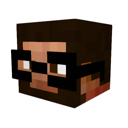 ajaxplayer11 Minecraft avatar head, 3D render