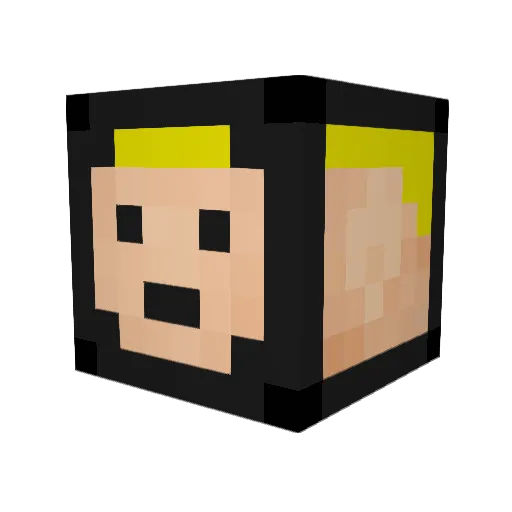 ajc072706 Minecraft avatar head, 3D render