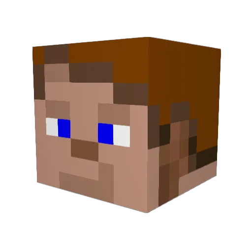 ajcomicguru Minecraft avatar head, 3D render