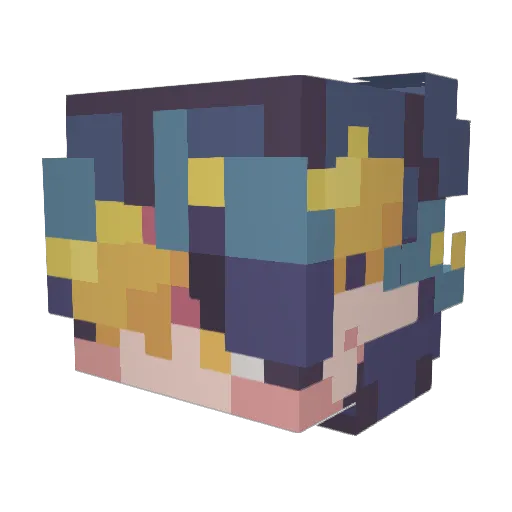 ajcpwnz Minecraft avatar head, 3D render