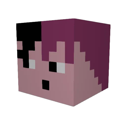 ajdamayne Minecraft avatar head, 3D render