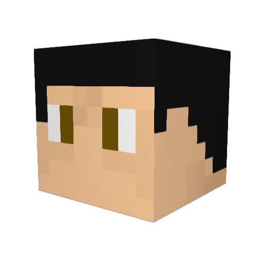 ajdin6 Minecraft avatar head, 3D render