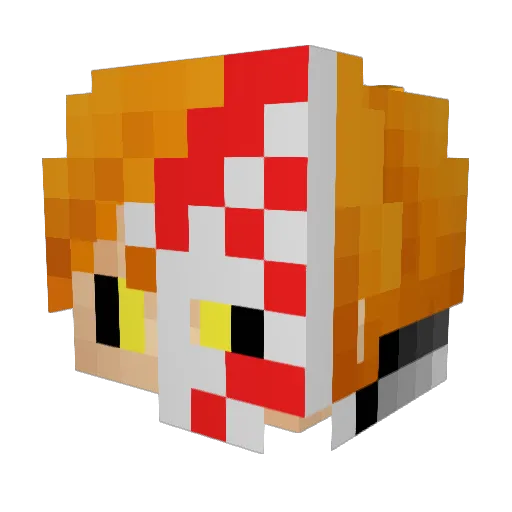 ajdragon88 Minecraft avatar head, 3D render