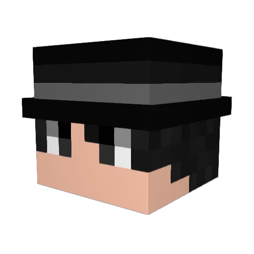 ajeasun Minecraft avatar head, 3D render