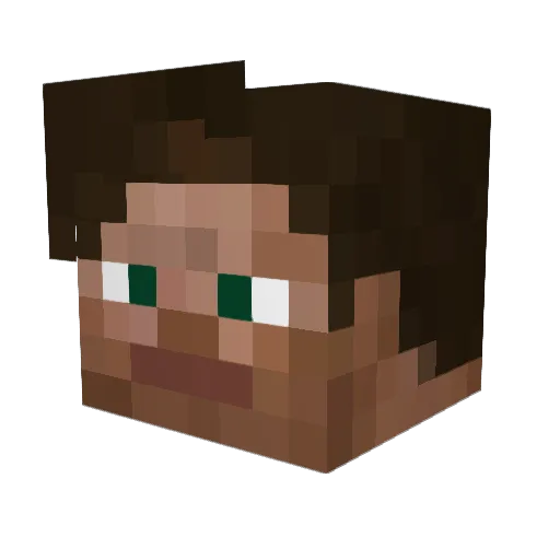 ajeli3 Minecraft avatar head, 3D render