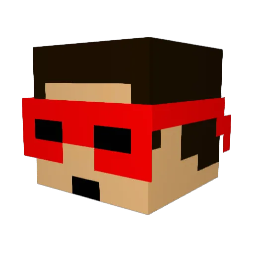 ajgunter Minecraft avatar head, 3D render