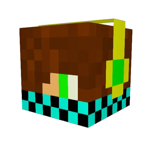 ajhicks Minecraft avatar head, 3D render