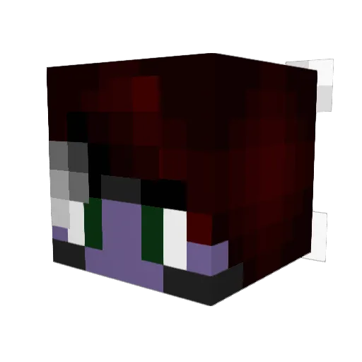 ajhmh Minecraft avatar head, 3D render