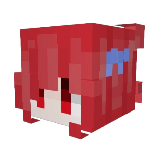 ajiao_aimoyu Minecraft avatar head, 3D render