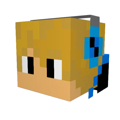 ajirang2 Minecraft avatar head, 3D render