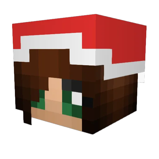 ajk_kk Minecraft avatar head, 3D render