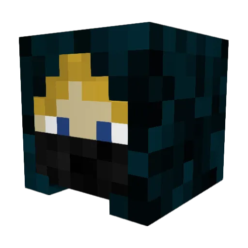 ajmeadow Minecraft avatar head, 3D render