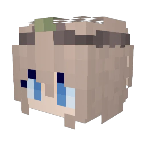 ajokerboy Minecraft avatar head, 3D render