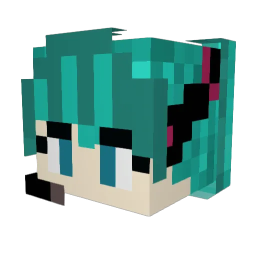 ajolot3 Minecraft avatar head, 3D render