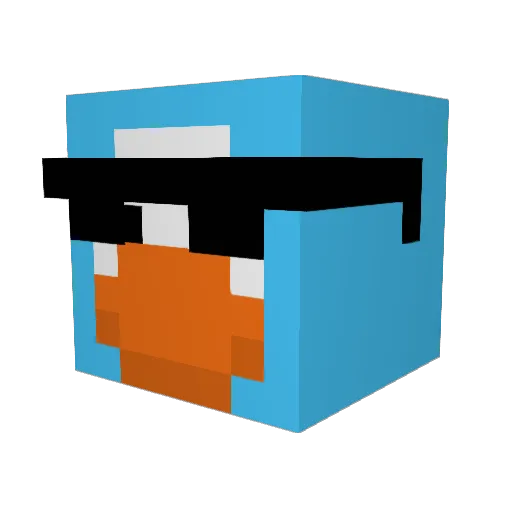 ajonathan Minecraft avatar head, 3D render