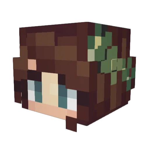 ajordk Minecraft avatar head, 3D render