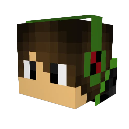 ajpeepz Minecraft avatar head, 3D render