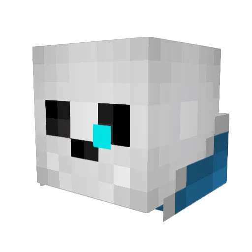 ajpeps Minecraft avatar head, 3D render