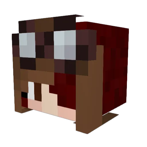 ajrawks Minecraft avatar head, 3D render
