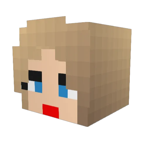 ajrim Minecraft avatar head, 3D render