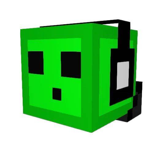 ajrockuniversity Minecraft avatar head, 3D render