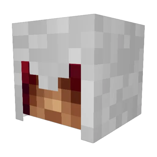 ajsrival Minecraft avatar head, 3D render