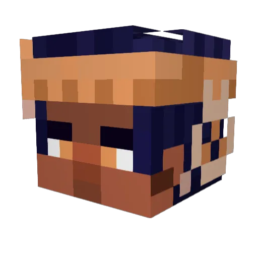 ajthedog Minecraft avatar head, 3D render