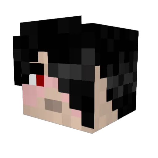 ajumina Minecraft avatar head, 3D render