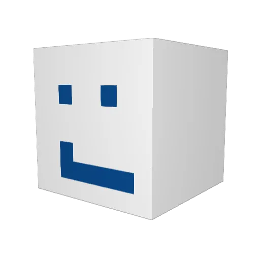 ajuvenile Minecraft avatar head, 3D render