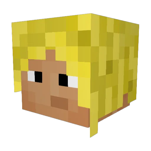 ajuvmb Minecraft avatar head, 3D render