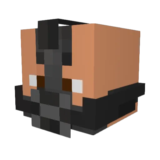 ajveach Minecraft avatar head, 3D render