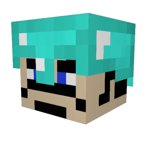 ajwiggz1 Minecraft avatar head, 3D render