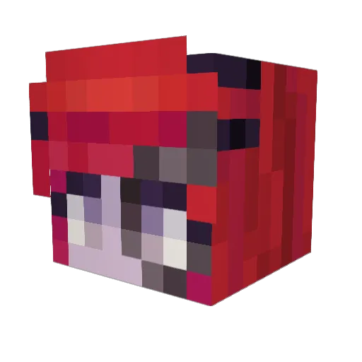 ajxsv Minecraft avatar head, 3D render