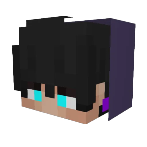ak1raSZ Minecraft avatar head, 3D render