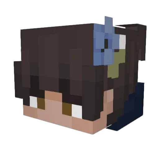 ak400007 Minecraft avatar head, 3D render