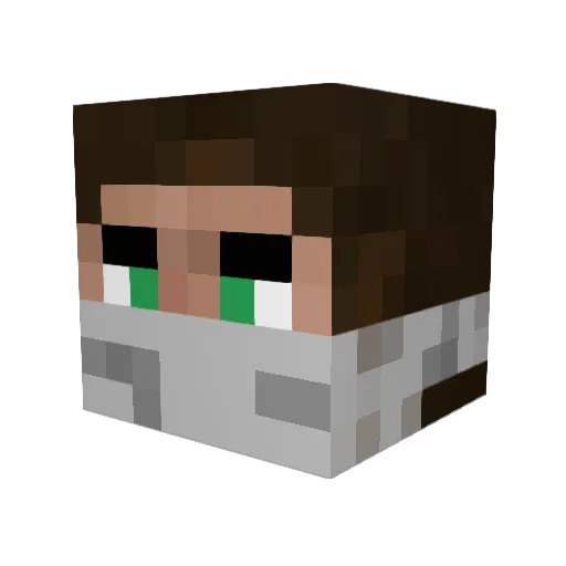 ak416 Minecraft avatar head, 3D render