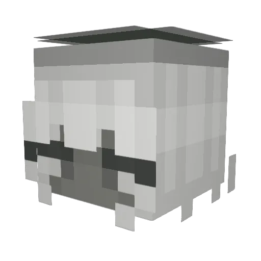 ak47m Minecraft avatar head, 3D render