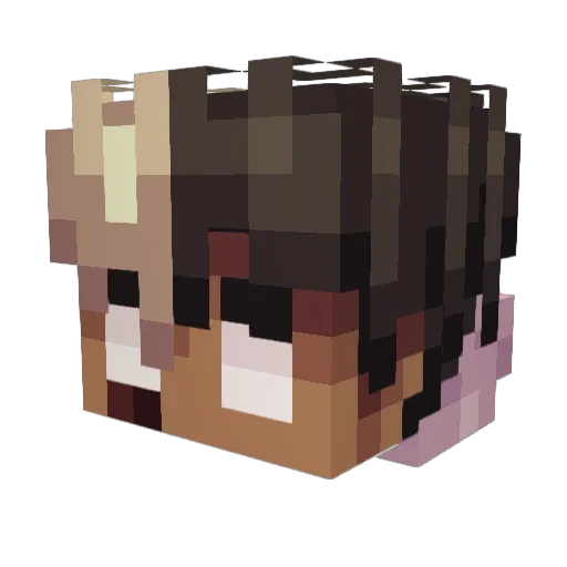 ak_t Minecraft avatar head, 3D render