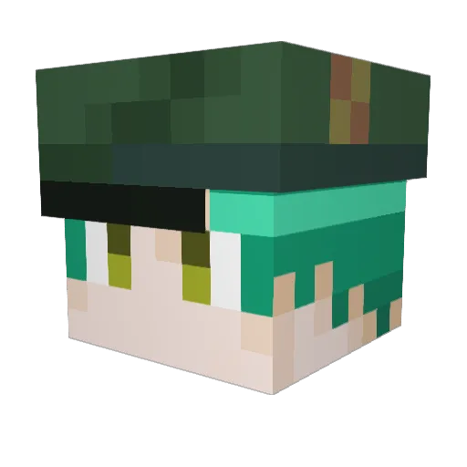 aka4444 Minecraft avatar head, 3D render